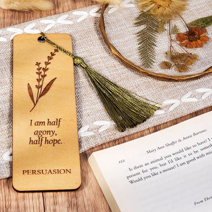 "I Am Half Agony" Quote Bookmark