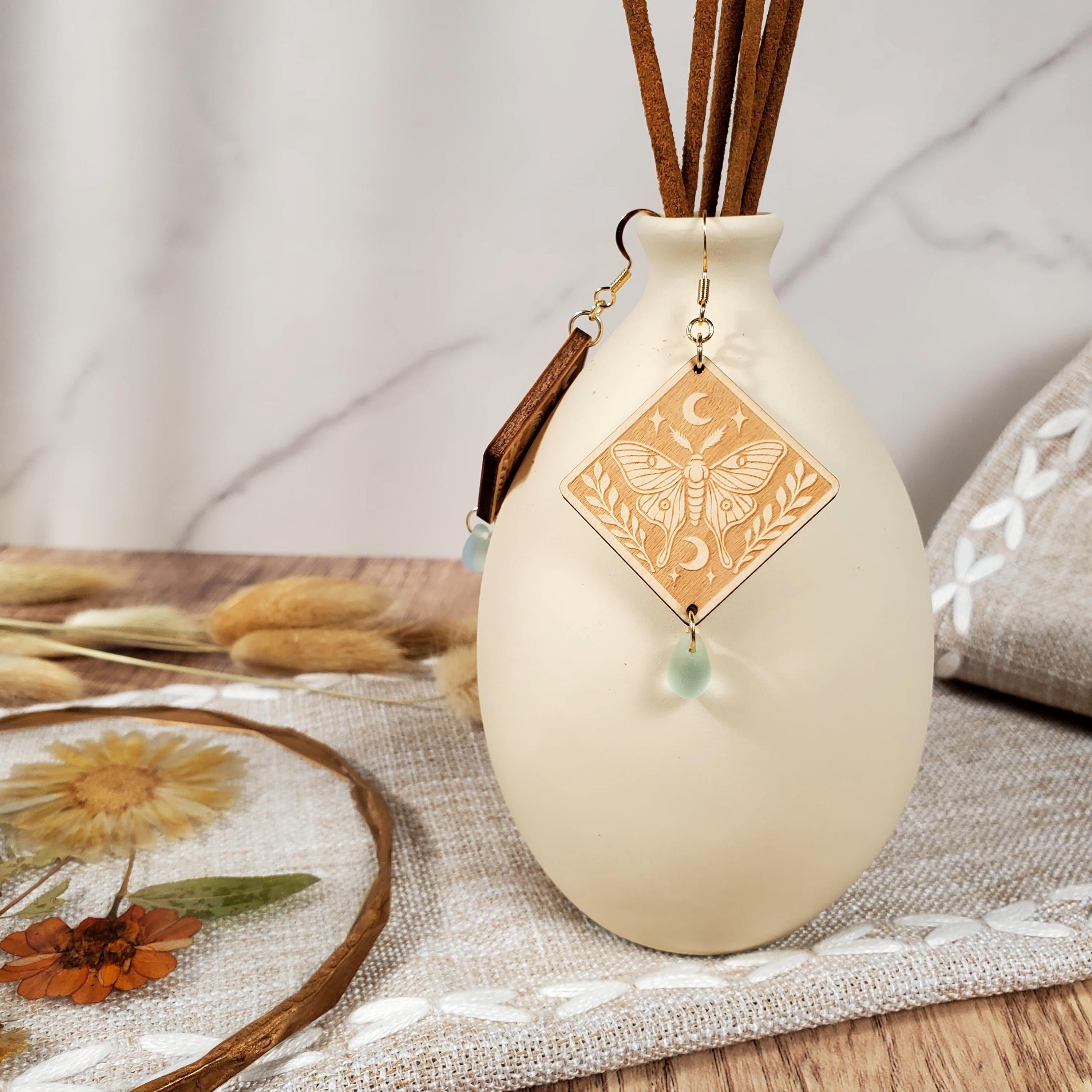 Luna Moth Earrings