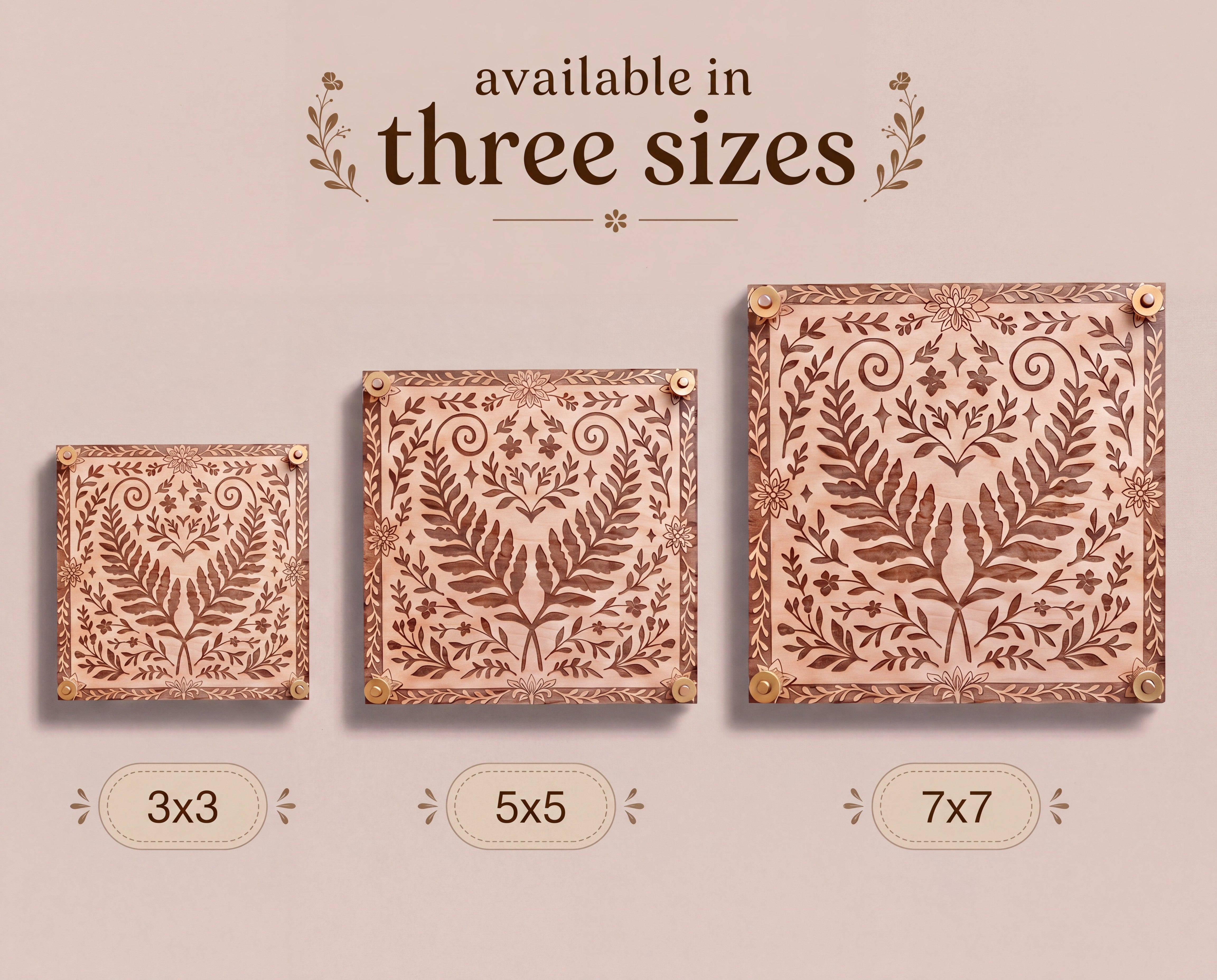 Fern Heart Wooden Flower Press